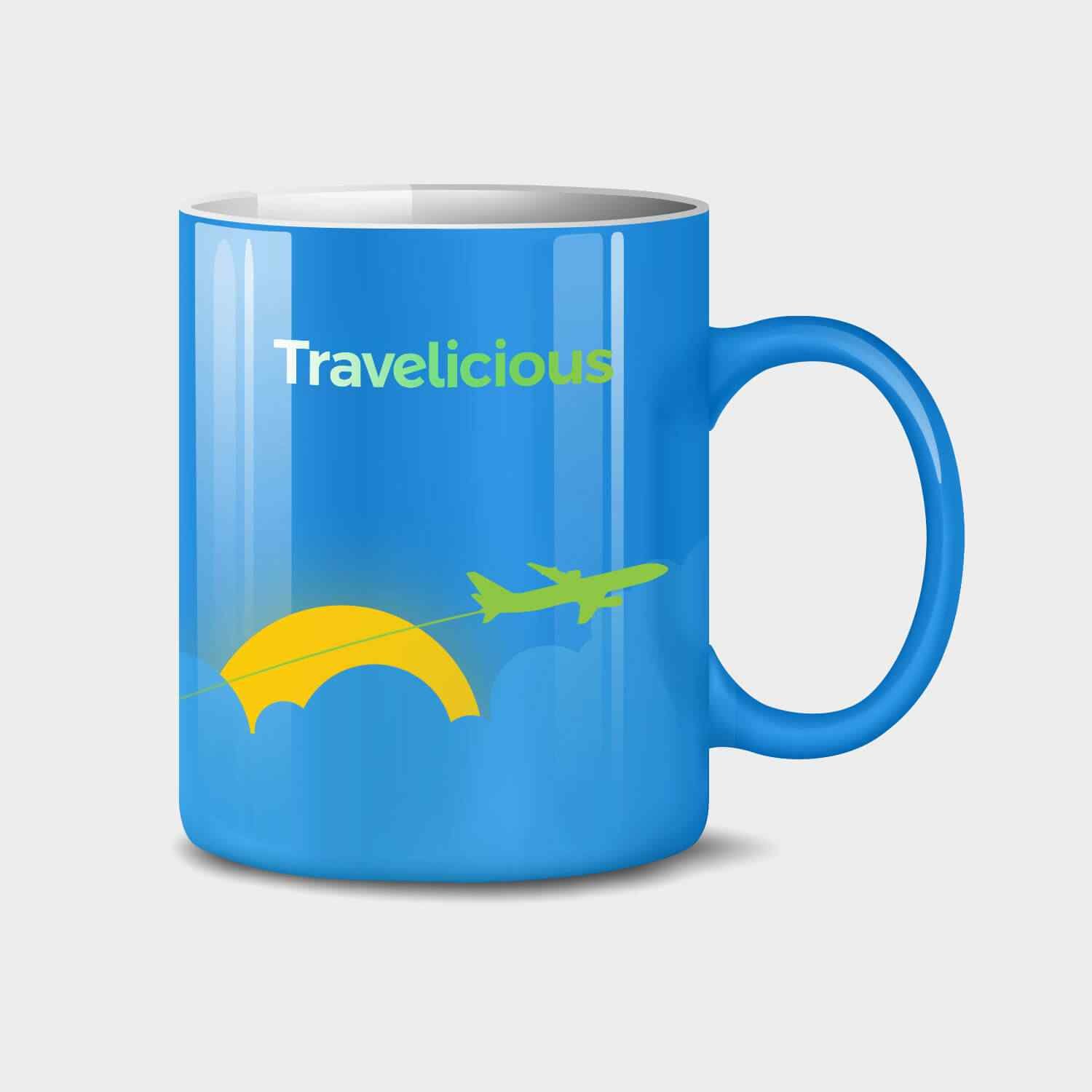 Travelicious plane mug - Image 3