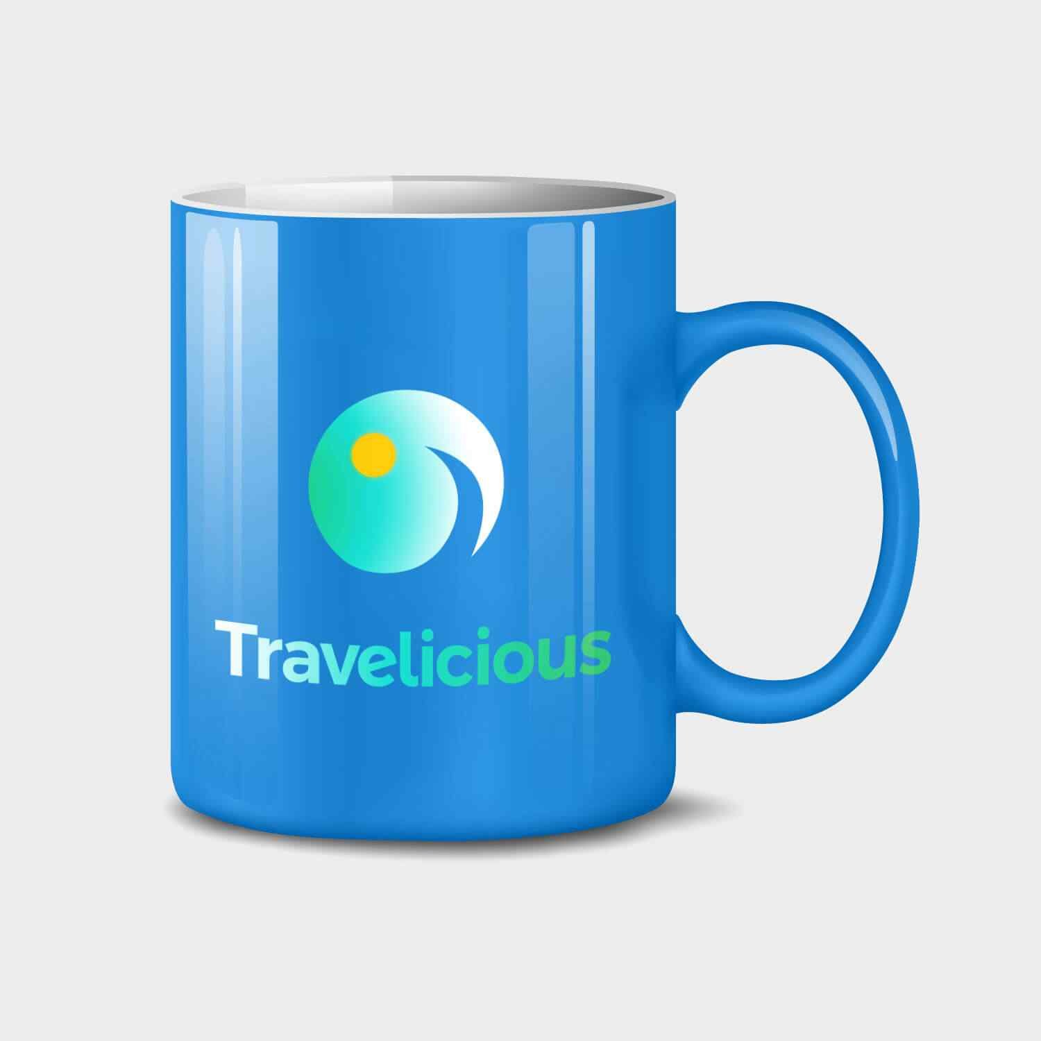 Travelicious mug - big logo